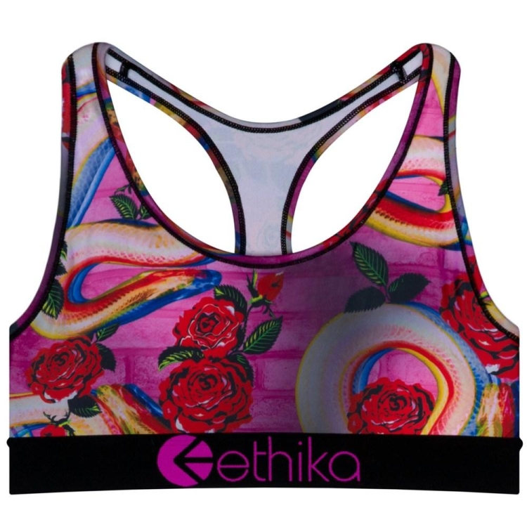 Soutien Gorge Sport Ethika Optical Bloom Rose Femme | JWFG-50657729