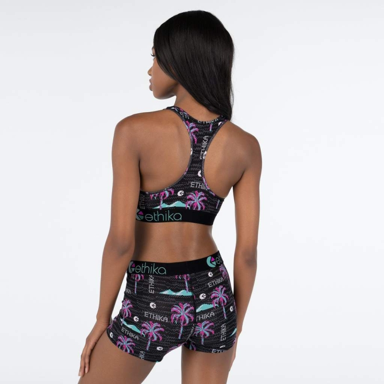 Soutien Gorge Sport Ethika Patch Noir Femme | NIBG-15138122