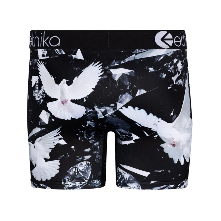 Mid Boxers Ethika Dove Diamonds Noir Blanche Homme | KQBF-17105627