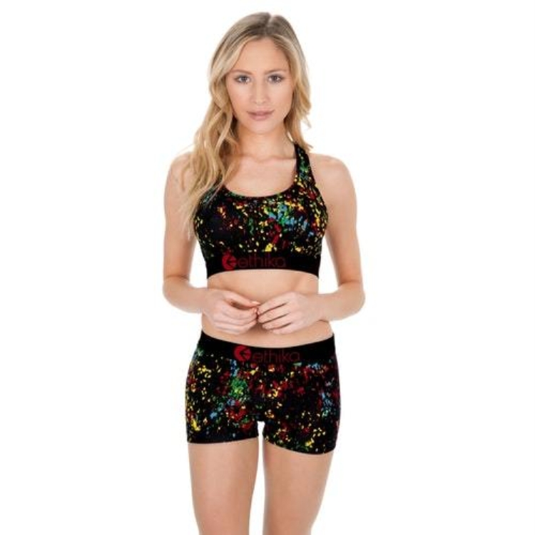 Soutien Gorge Sport Ethika McQueen Bow Multicolore Femme | QBGQ-55010880