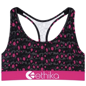 Soutien Gorge Sport Ethika Graffiti Leo Grise Rose Femme | IGHN-88337721