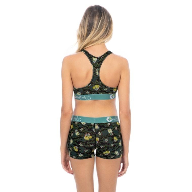 Soutien Gorge Sport Ethika Camo Paradise Vert Femme | UUWC-82322436