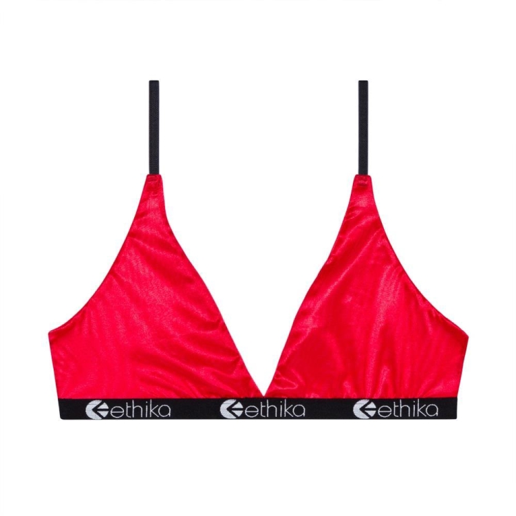 Triangle Bra Ethika Sheer Rouge Femme | VRWY-20567102