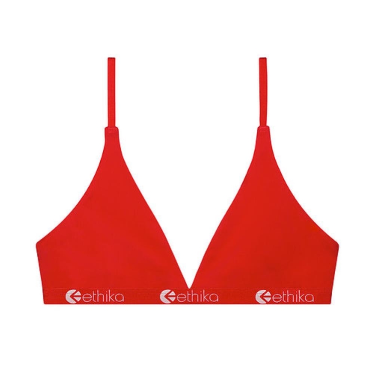 Triangle Bra Ethika Nylon Rouge Femme | LMQC-88211035