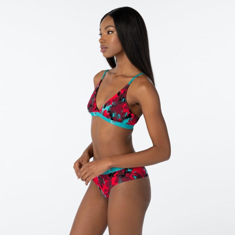 Triangle Bra Ethika Halftone Rouge Bleu Femme | VZUG-81454592