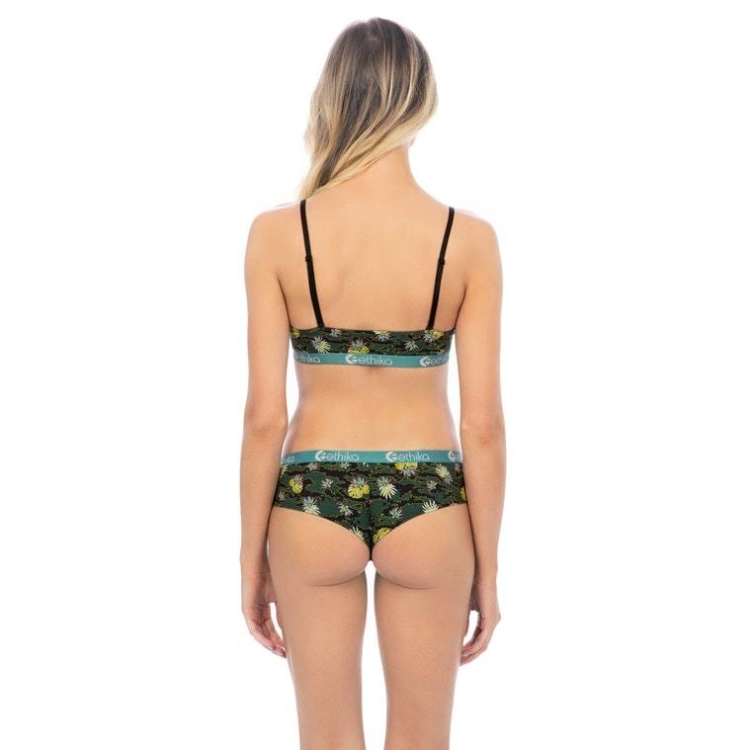 V Neck Bra Ethika Camo Paradise Vert Femme | CUYZ-39927078