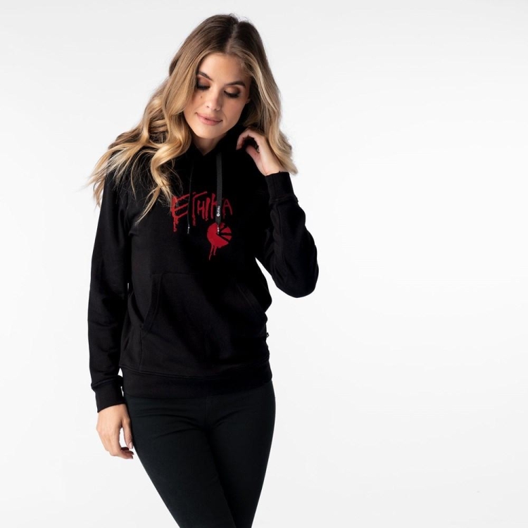 Sweat à Capuche Ethika Drip Noir Femme | HJYF-48535628