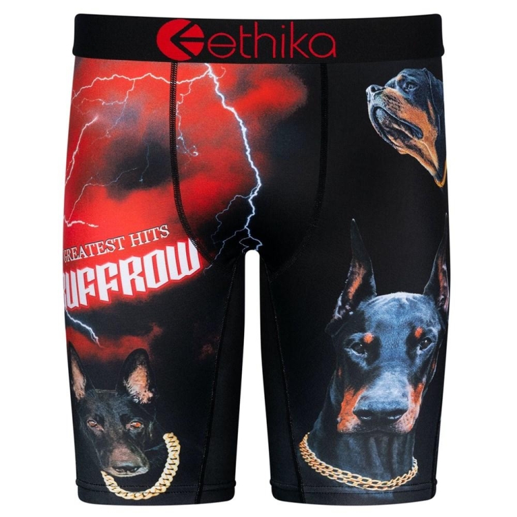 Staple Underwear Ethika Ruff Row Rouge Noir Homme | KIMD-03239268