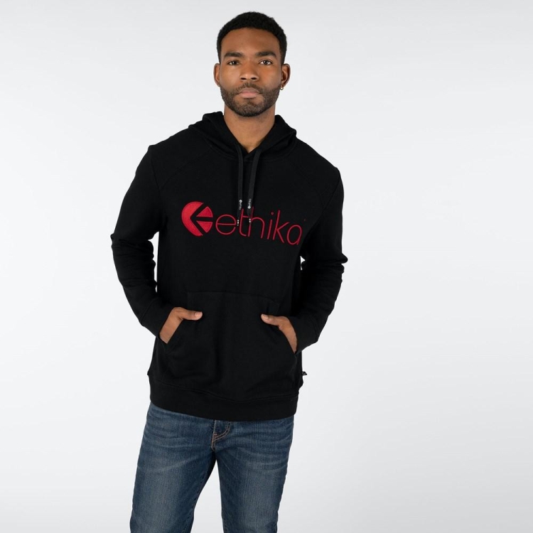 Sweat à Capuche Ethika Embroidered Noir Homme | OJZC-16815470