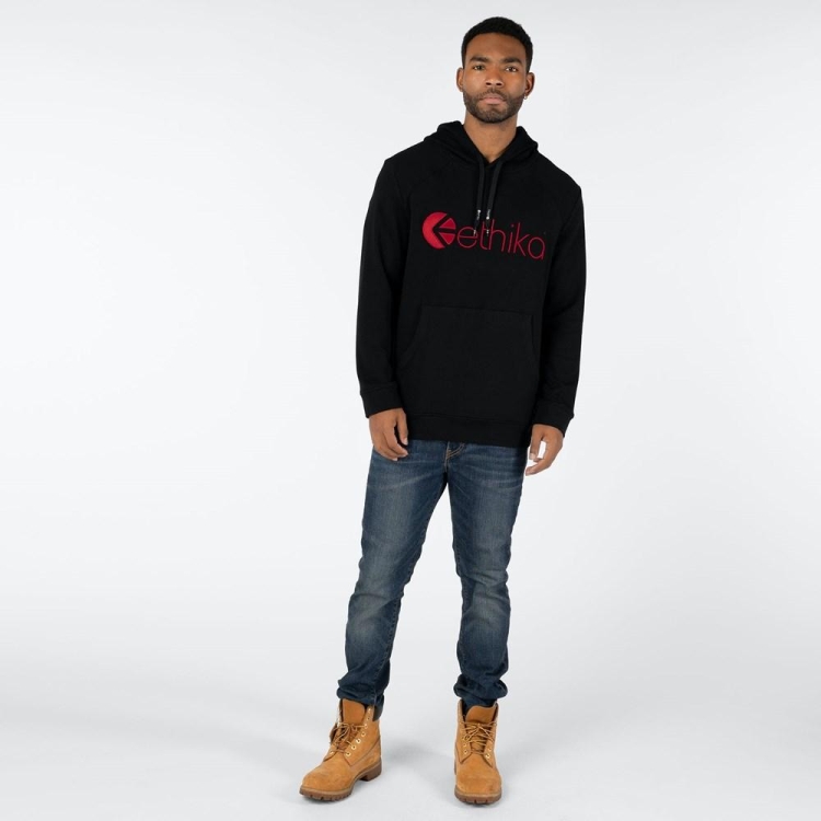 Sweat à Capuche Ethika Embroidered Noir Homme | OJZC-16815470