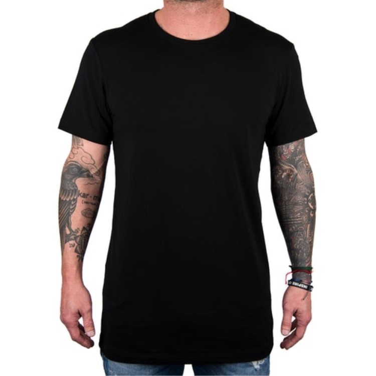 T Shirts Ethika Slim Modal Noir Homme | KYFI-05646918