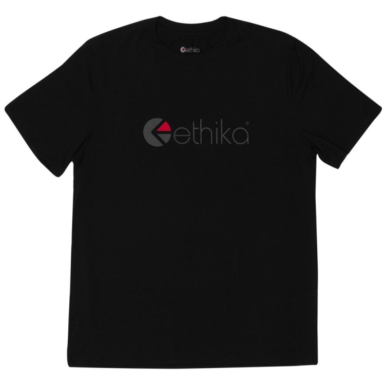 T Shirts Ethika Logo Noir Homme | XPLX-95574002