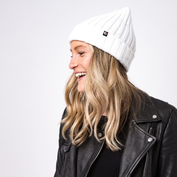 Bonnet Ethika Nervuré Fold Blanche Femme | OGQI-15570520