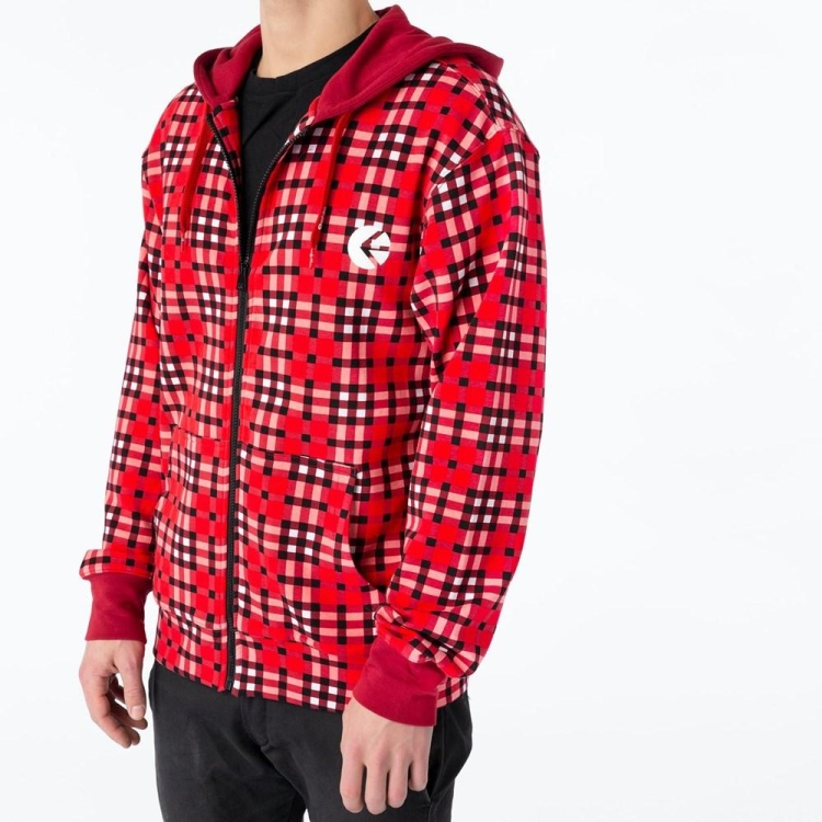 Sweat à Capuche Ethika YM Schoolin' Zip Rouge Homme | INWU-85756689