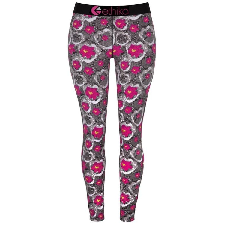 Leggings Ethika Jaws Of Life Grise Rose Femme | BTXT-04256360