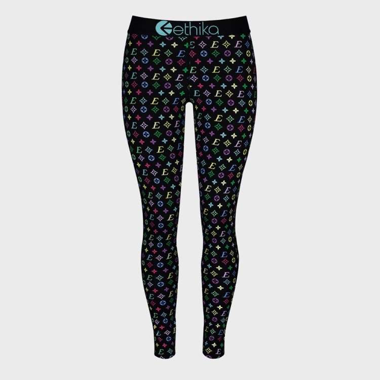 Leggings Ethika Drip Noir Femme | BGRM-75439261