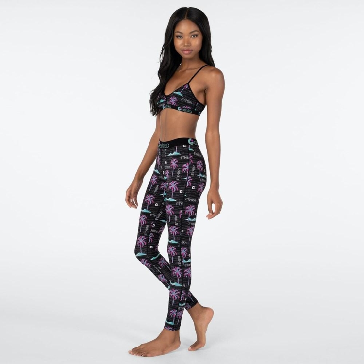 Leggings Ethika Patch Noir Femme | GMPV-51870625