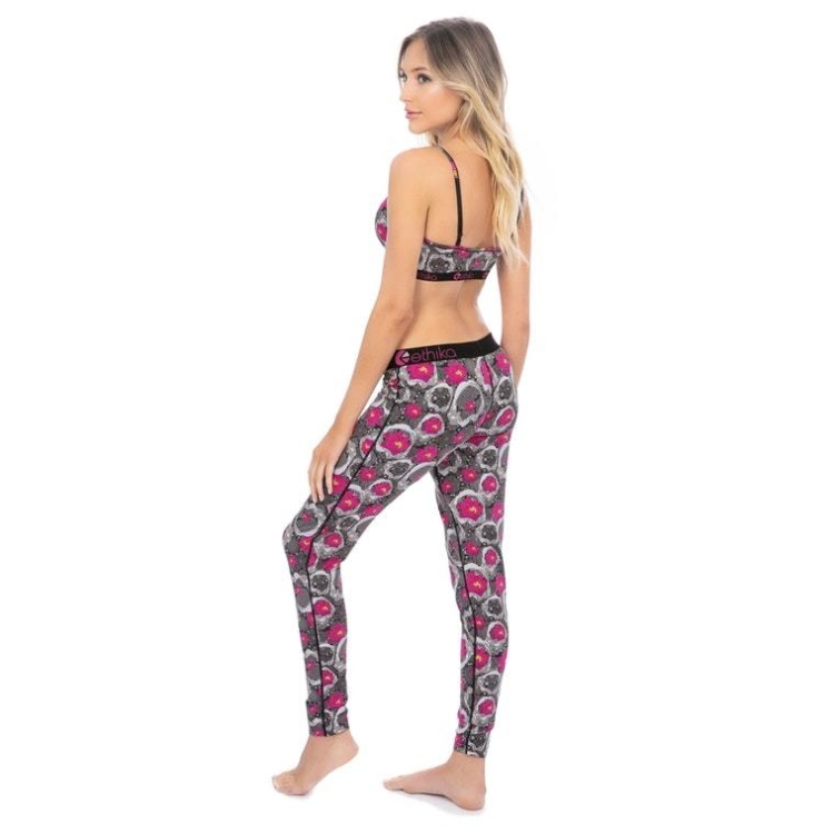 Leggings Ethika Jaws Of Life Grise Rose Femme | BTXT-04256360