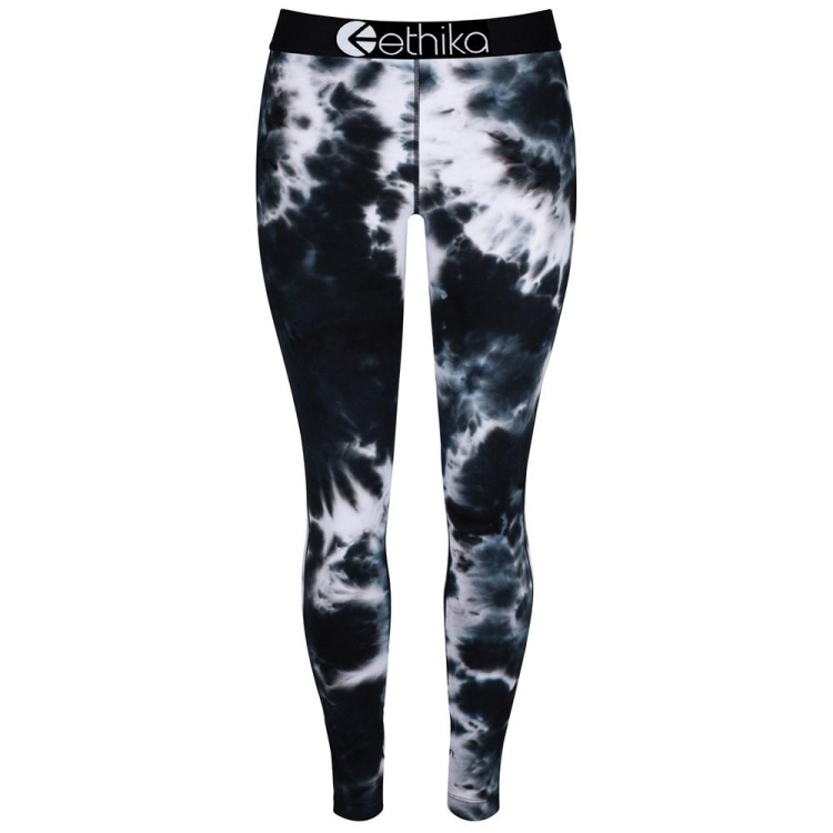 Leggings Ethika Acid Dye Bleu Marine Blanche Femme | COLD-75494289