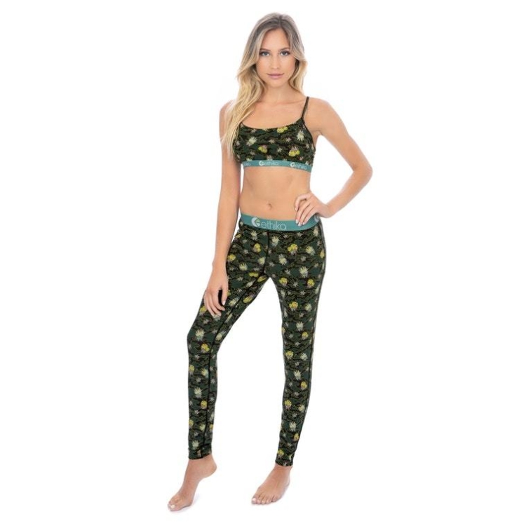 Leggings Ethika Camo Paradise Vert Femme | XUCJ-61948740