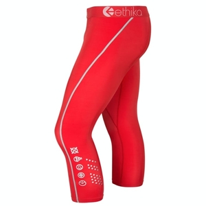 Collant Ethika Subzero 3/4 Rouge Homme | ZUCS-03485014