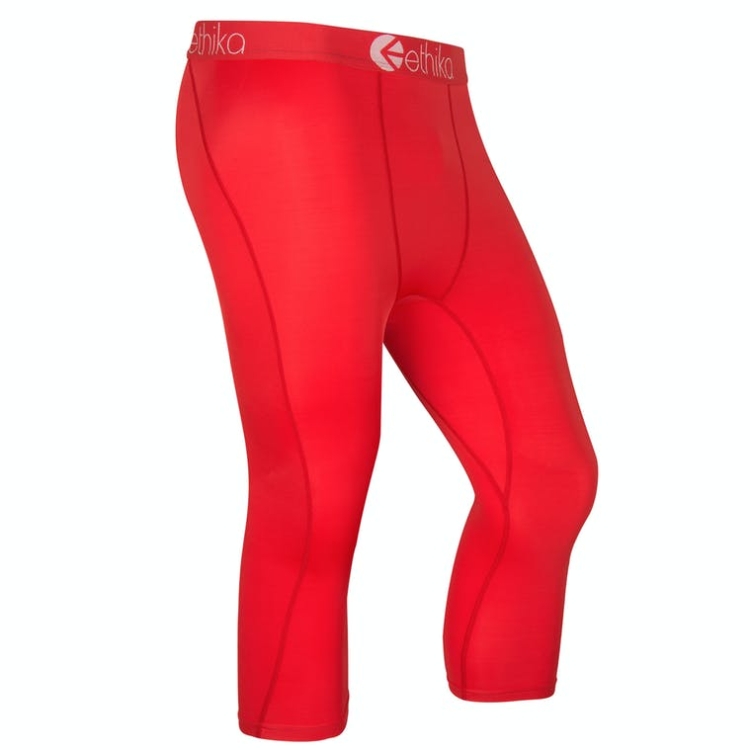 Collant Ethika Subzero 3/4 Rouge Homme | ZUCS-03485014