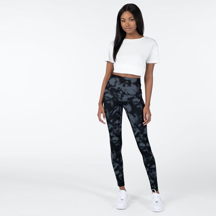 Collant Ethika Smoke Dye High Waisted Grise Femme | KEDW-84589466