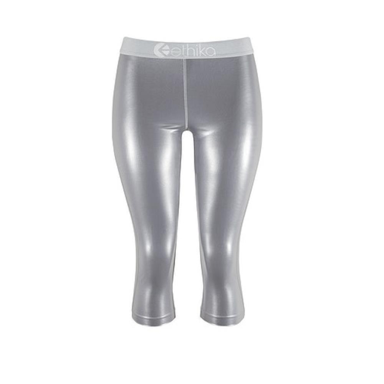 Collant Ethika Matte 3/4 Argent Femme | MKEJ-07735379