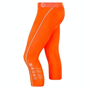 Collant Ethika Subzero 3/4 Orange Homme | SRER-51059148