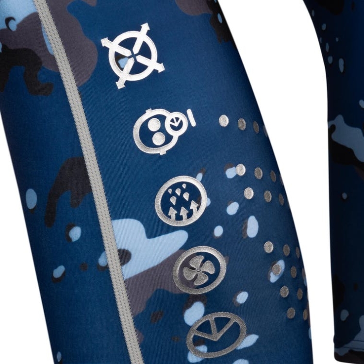 Collant Ethika Subzero 3/4 Bleu Marine Homme | PSFK-11310479