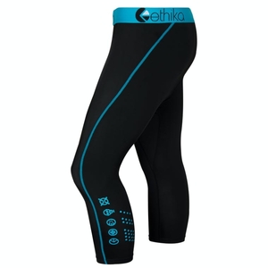 Collant Ethika Subzero 3/4 Noir Bleu Homme | NHFZ-72481167