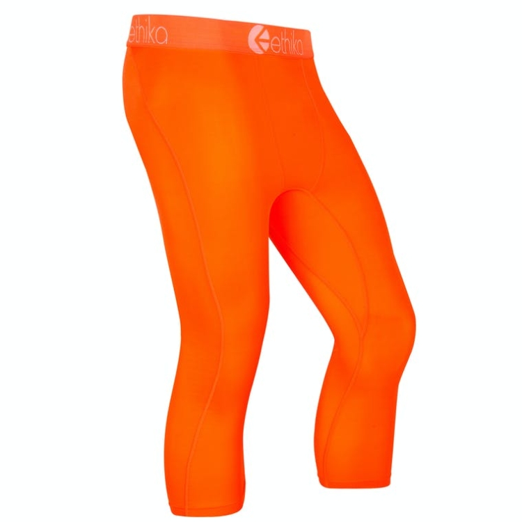 Collant Ethika Subzero 3/4 Orange Homme | SRER-51059148