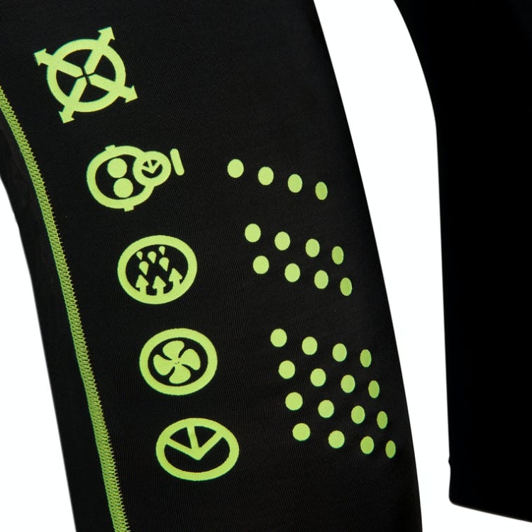 Collant Ethika Subzero 3/4 Noir Vert Homme | KBBJ-74502752