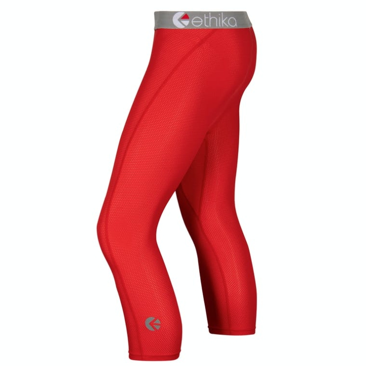 Collant Ethika Micromesh 3/4 Rouge Homme | NVJB-94960573