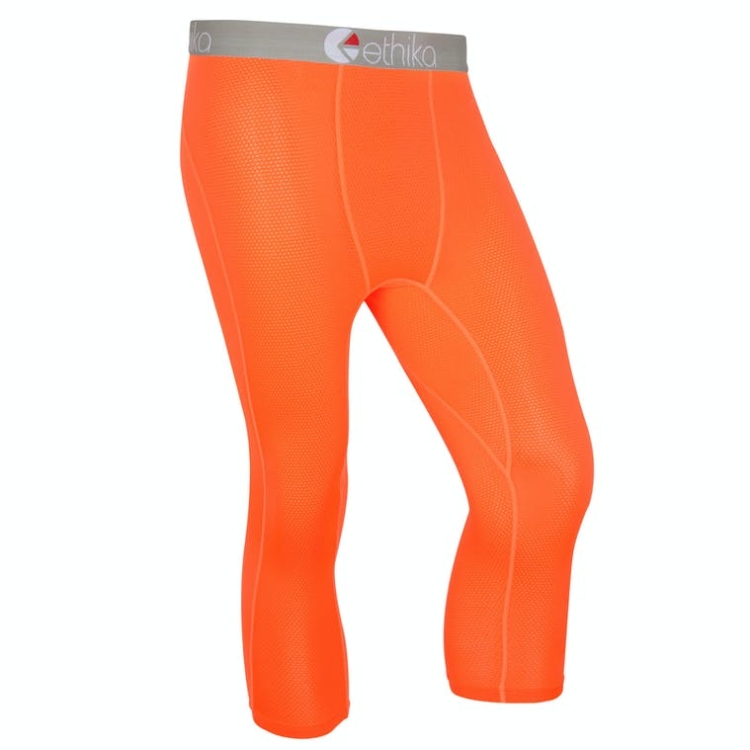 Collant Ethika Micromesh 3/4 Orange Homme | NRPM-60331446