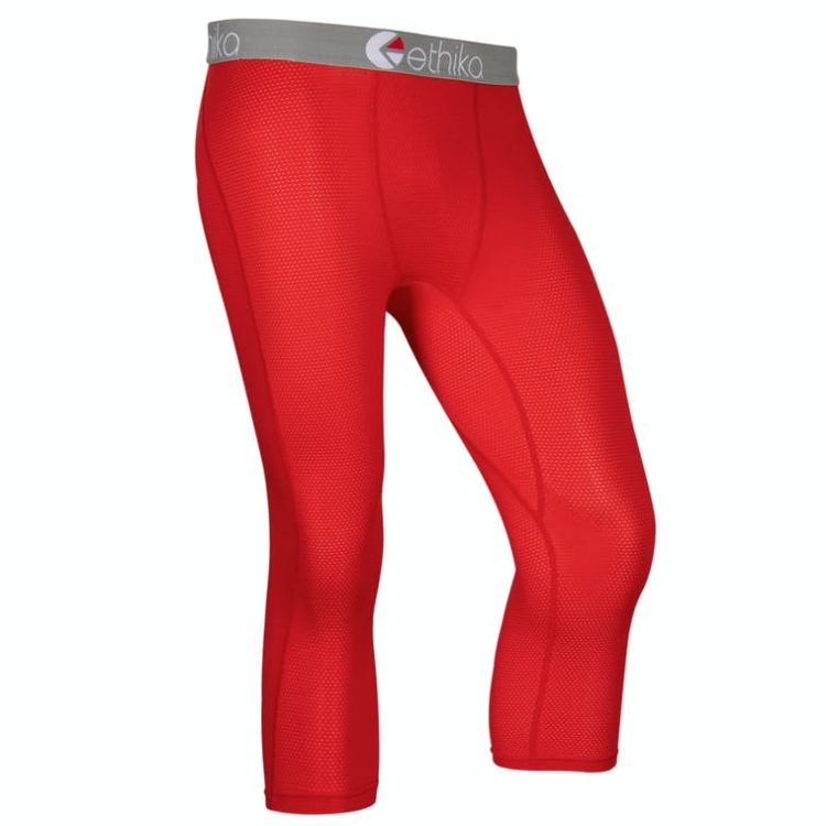 Collant Ethika Micromesh 3/4 Rouge Homme | NVJB-94960573