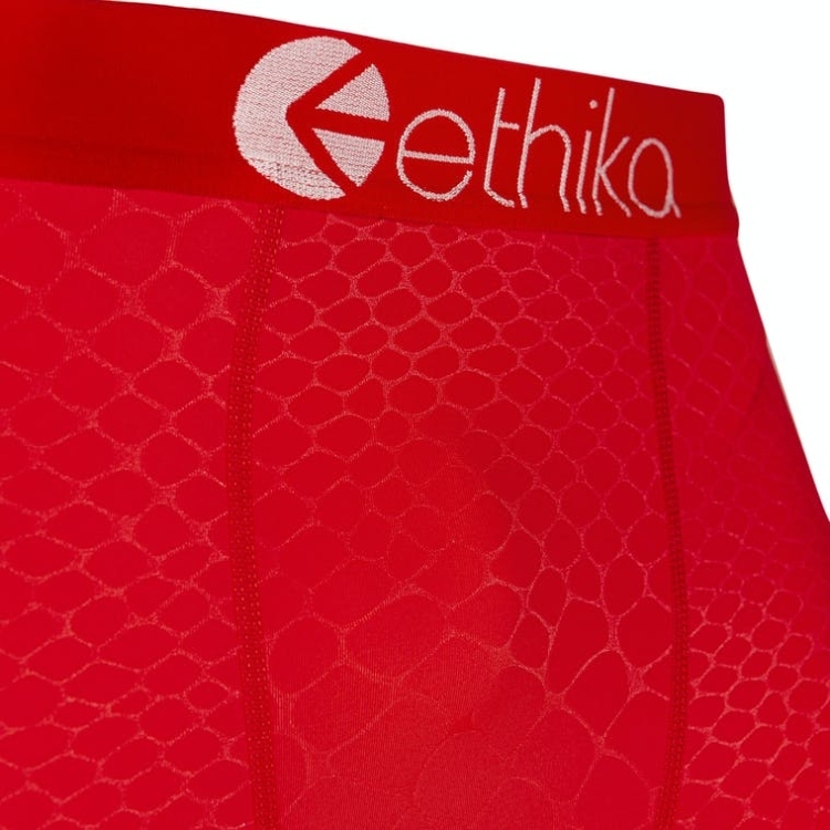 Collant Ethika Embossed Python 3/4 Rouge Homme | PMSG-37842060