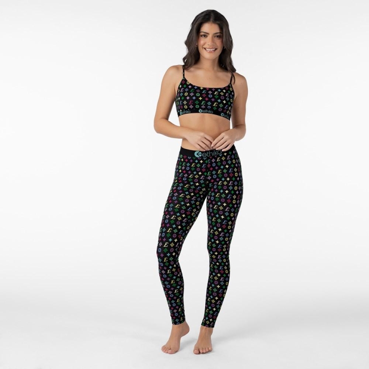 Leggings Ethika Drip Noir Femme | BGRM-75439261