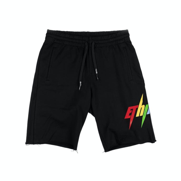 Shorts Ethika Raw Edge Noir Garcon | DQQW-94585403