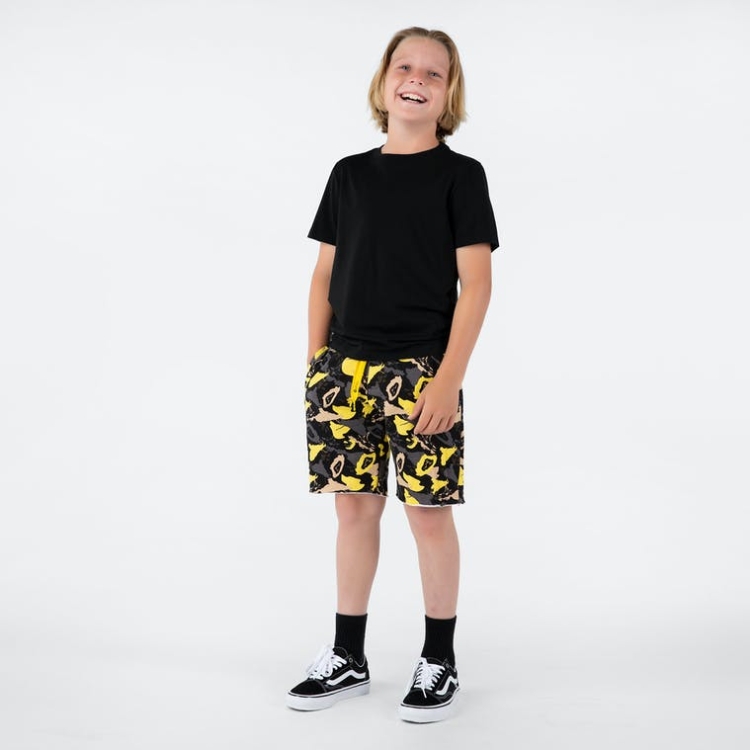 Shorts Ethika Raw Edge Jaune Grise Garcon | NXPX-87956918