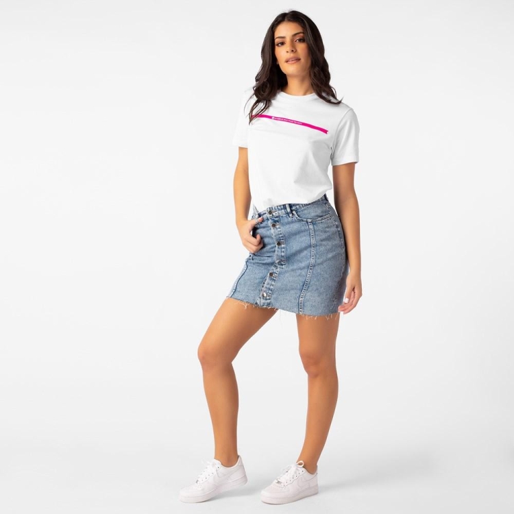 T Shirts Ethika Makes You Happy Modal Blanche Femme | NCCK-82050957