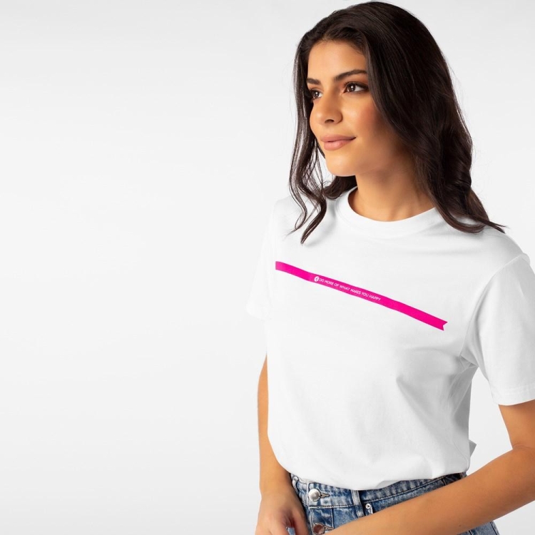 T Shirts Ethika Makes You Happy Modal Blanche Femme | NCCK-82050957